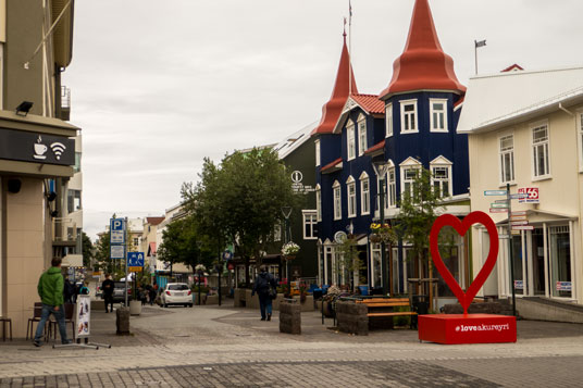 Fußgängerzone in Akureyri