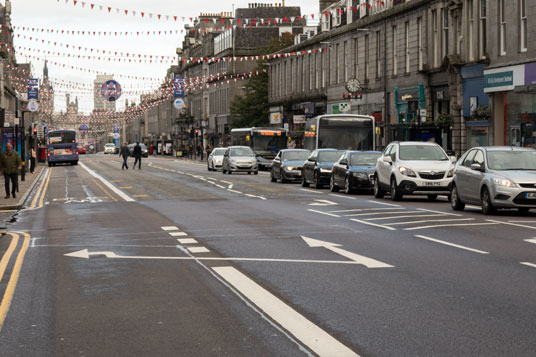 Unionstreet in Aberdeen