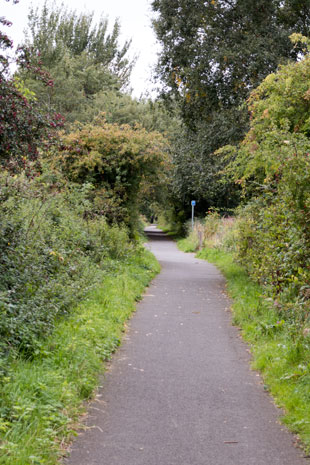 EV12 als Bahnradweg bei Whitecraig in der Nähe von Edinburgh