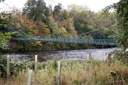 Hängebrücke über den Tweed bei Dryburgh