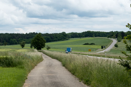 Limes-Radweg östlich von Röhlinen, 590 km ab Start