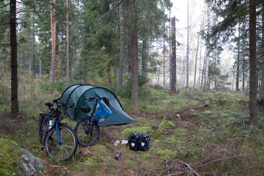 Naturzeltstelle bei Philajalatti, Finnland
