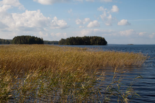 Der See Pyhäselkä 38 km hinter Joensuu, Finnland