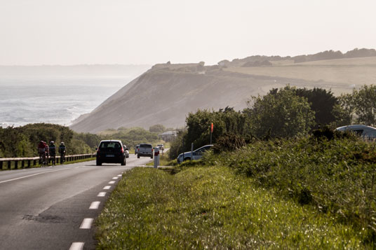 Eurovelo 1 auf der D912 zwischen Hendaye und Saint Jean-de-Luz