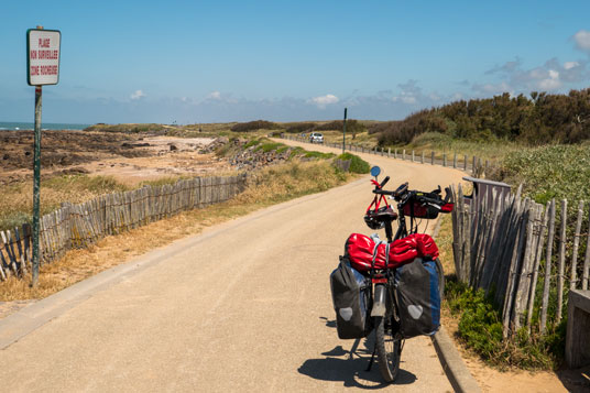 Eurovelo 1 nördlich von Les-Sables-d'Olonne