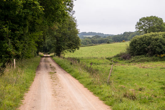 Eurovelo 1 als Bahnradweg zwischen Carhaix-Plouguer und Morlaix