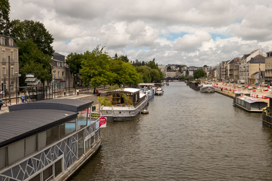 Der Fluss Erdre in Nantes