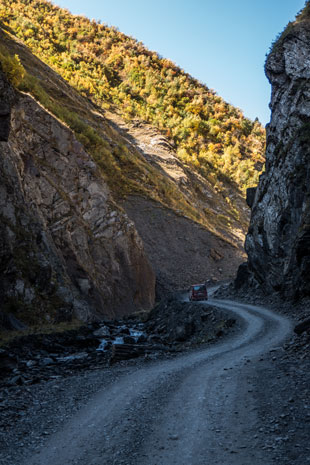 Abano-Pass-Straße, nördliche Rampe (52 Kilometer ab Pshaveli, 1950 Meter Höhe)