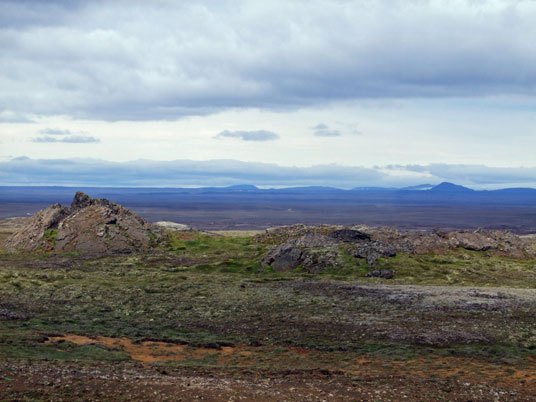 Landschaft an der Piste 35 nördlich von Hveravellir