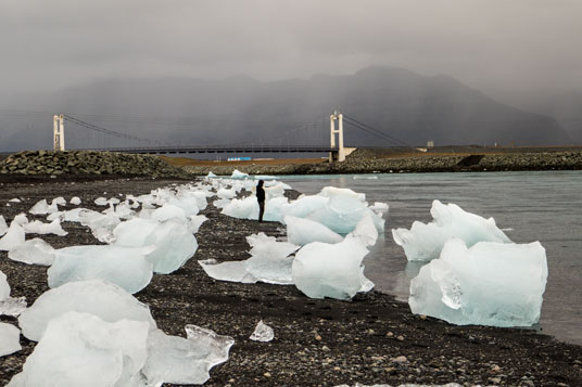 Strandeis vom Jökulsárlón