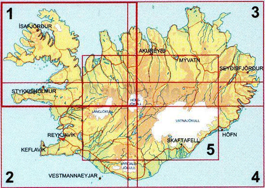 Blattschnitt Landmælingar Island
