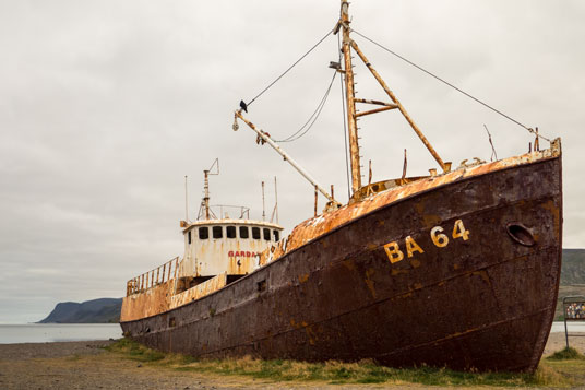 Wrack der Garðar an der 612