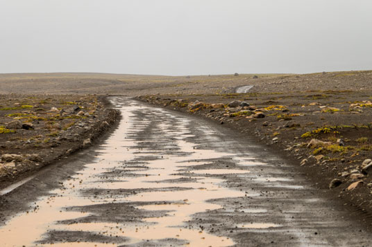 Nach Regen auf der Kjöllur (Straße 35)