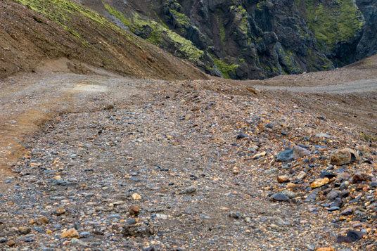 Piste von der Hütte Kerlingarfjöll nach Hveradalir