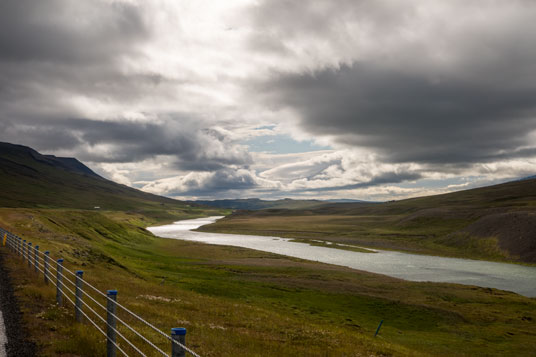 Fluss Blanda unmittelbar östlich von Blönduós