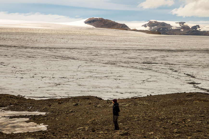 Blick auf den Skálafellsjökull vom Ende der F985