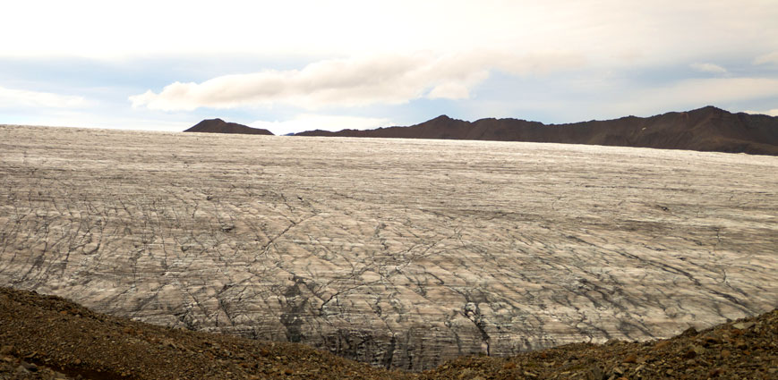 Blick auf den Skálafellsjökull vom Ende der F985