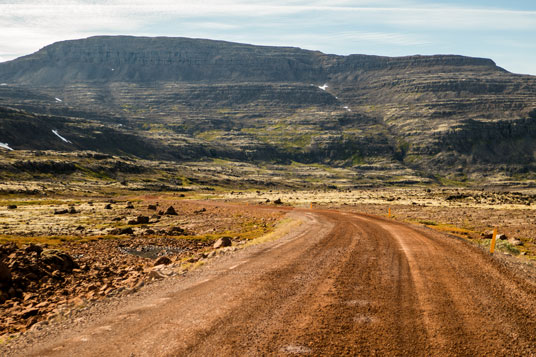 Straße 60 hoch oben in der Dynjandisheiði