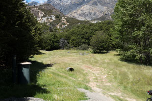 Coldwater Creek Campsite in der Wairau Gorge südlich des Hell's Gate