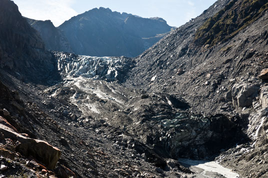 Blick vom View Point auf Fox Glacier