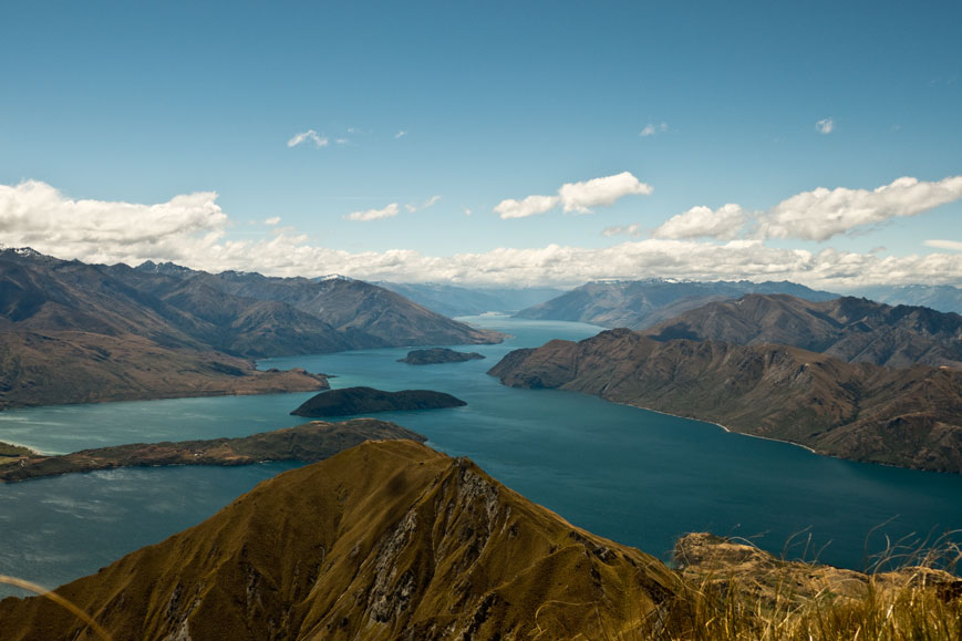 Blick von Roys Peak auf den nördlichen Bereich des Lake Wanaka