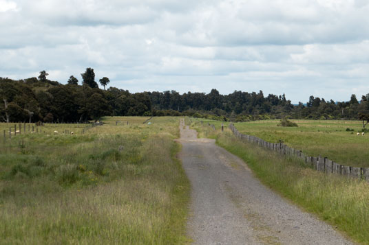 Beginn der Old Coach Road beim SH4