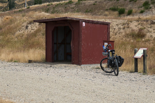 Unterstand am Otago Central Rail Trail