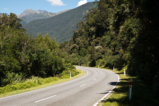 SH6 ca. 15 km südlich von Haast