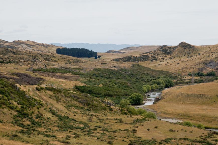 Taieri River nördlich des Prices Creek Tunnel