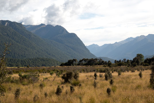 Fahrt durch das mit dem Eglinton River zum Milford Sound