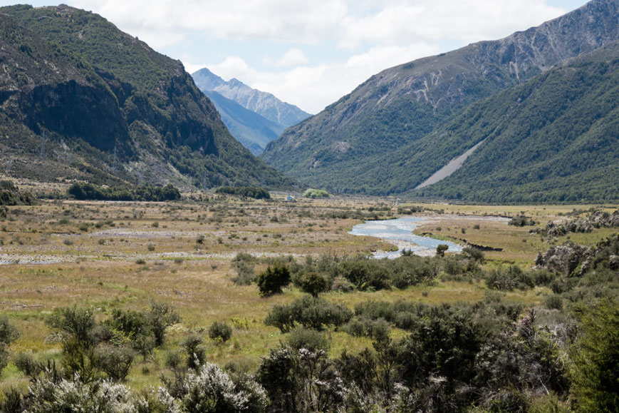 Wairau River nördlich der Wairau Gorge