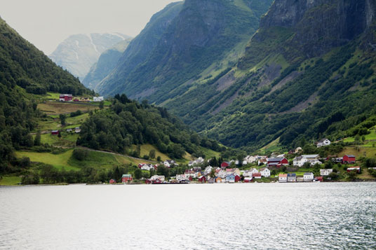 Aurlandsvangen am Aurlandsfjord, Norwegen