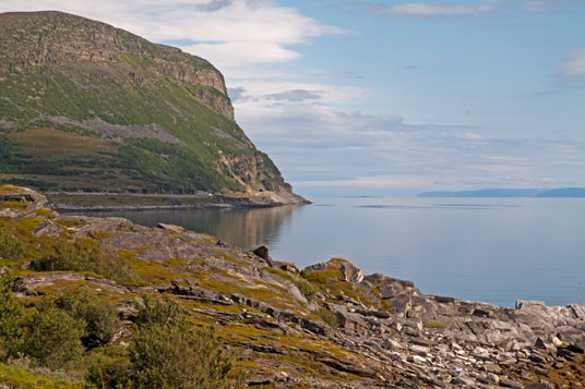 Europastraße 69 in Nordnorwegen am Porsangerfjord: Skarvbergtunnel, Norwegen