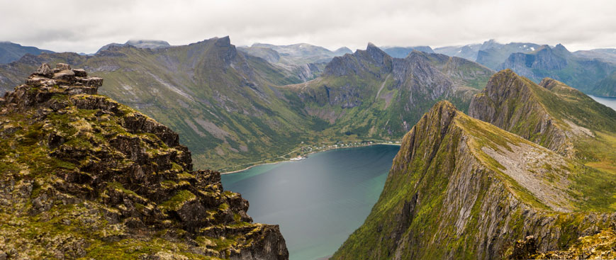 Bild: Blick vom Husfjellet auf Steinfjord