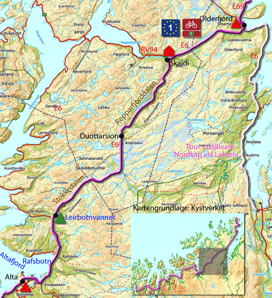 E6 nördlich vom Sennalandet, Norwegen