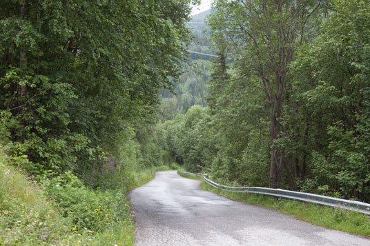 Straße vom Numedalen zum Tunhavdfjorden