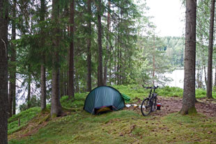 Naturzeltstelle am Nordende des Øymarksjøen