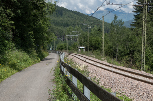 Radweg München-Venedig westlich von San Lorenzo, 284 km ab München