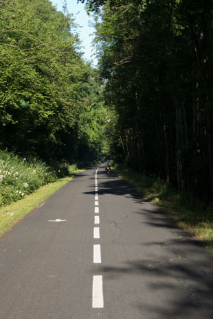 Paneuropa-Radweg auf Nebenstraße westlich von Villey-le-Sec