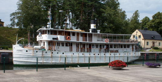 Juno auf dem Götakanal in Södertälje, Schweden