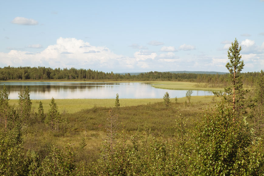 Der See Kalaton sechs Kilometer vor Karesuando