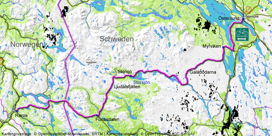 Übersichtskarte Radweg Berlin-Kopenhagen