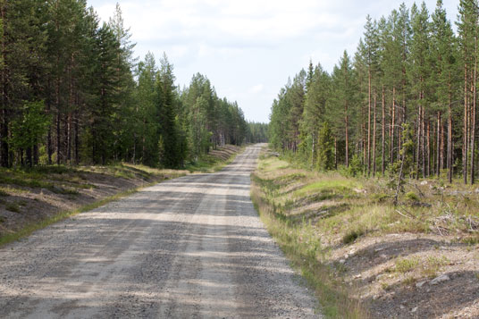 Piste nördlich von Moskosel, Schweden