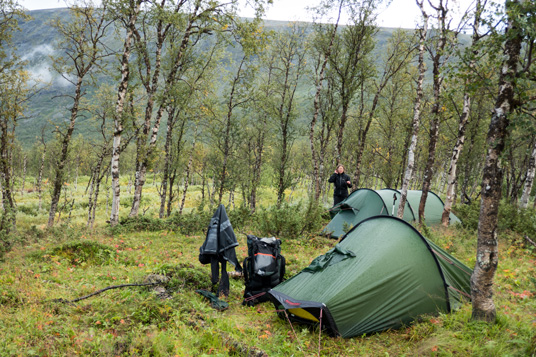 Zeltstelle beim Alep Vassjajåkåtj