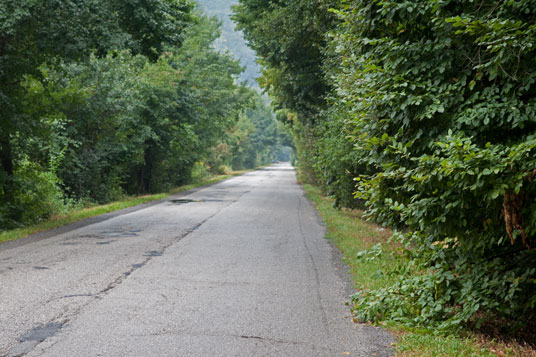 Straße von Košice zum Stausee Vodná Nádrž Ružin