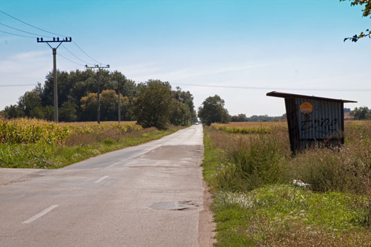 Straße von Trnava nach Dolne Orešany