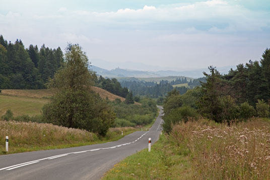 Straße 543 zwischen Stranany und Kamienka