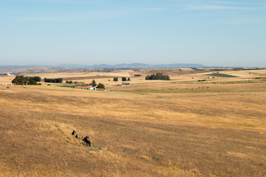 10 km vor Fuente de Cantos an der EX-202