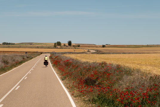 Eurovelo 1 auf der ZA-L-2325 östlich von Villalpando