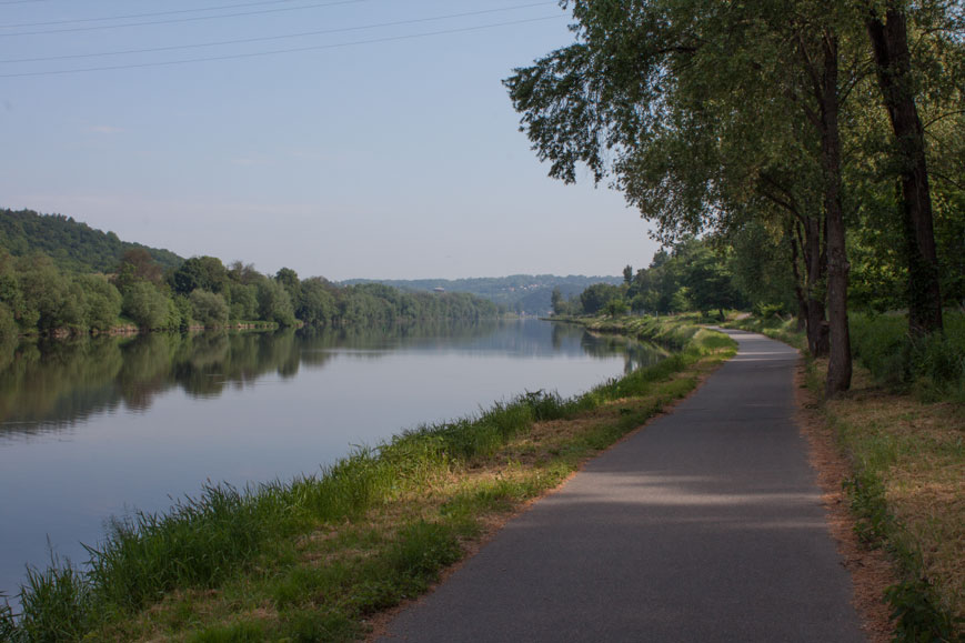 Radweg 7 an der Moldau bei Prag